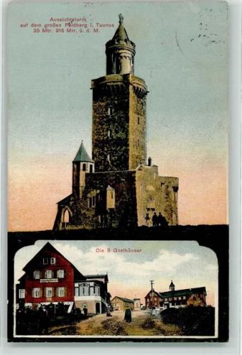 Feldberg 1912 Aussichtsturm 3 Gasthäuser