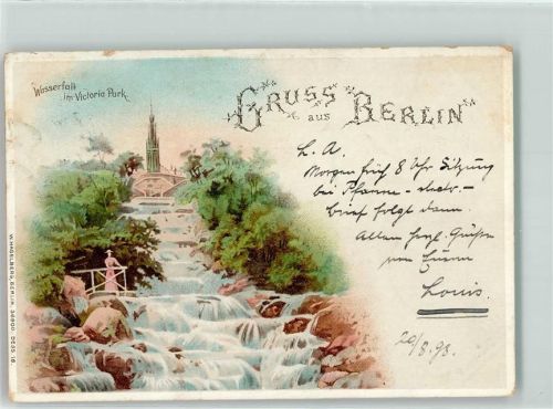 Kreuzberg 1898 Wasserfall im Victoria Park