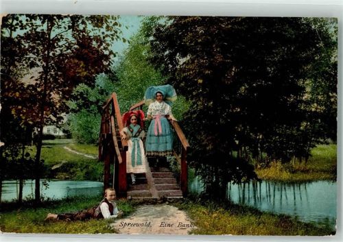 Burg Spreewald eine Bank Tracht