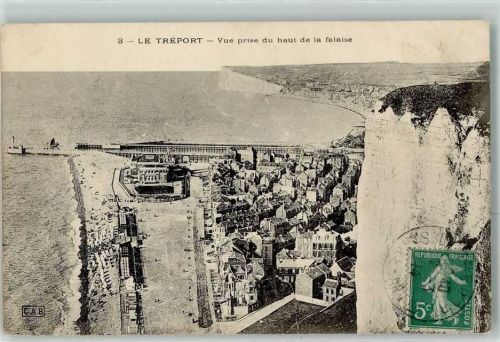 Le Treport 1914 Vue prise du haut de la falaise