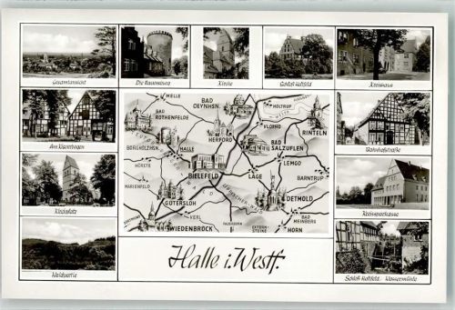 Halle Ravensburg Kirche Schloss Holtfeld Kreishaus Bahnhofstraße Kreissparkasse Wassermühle