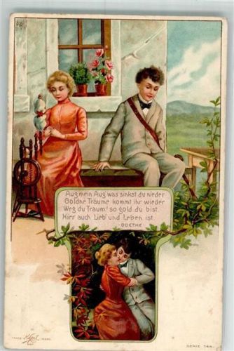 1904 Frau Paar Spruch Trade Kopal MArk Nr.144