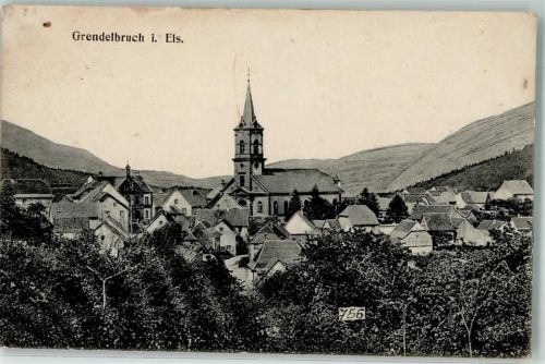 Grendelbruch 1918 Kirche Feldpost WK I