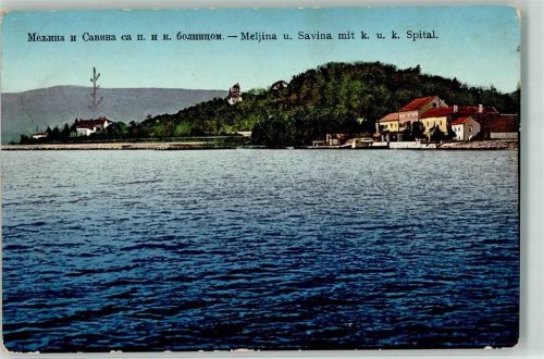 Castelnuovo 1913 Meljina u. Savina mit k. u. k. Spital