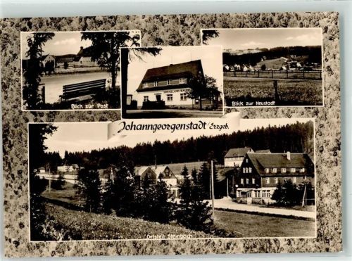 Johanngeorgenstadt Blick zur Neustadt u. Post OT Steinbach