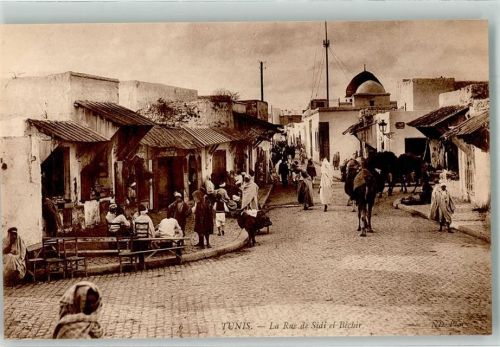 Tunis Marktszene Cafe Tracht Rue de Side el Bechir