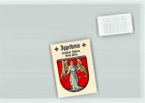 Böhl-Iggelheim Wappensammelmarke Iggelheim Klebemarke Kaffee Hag