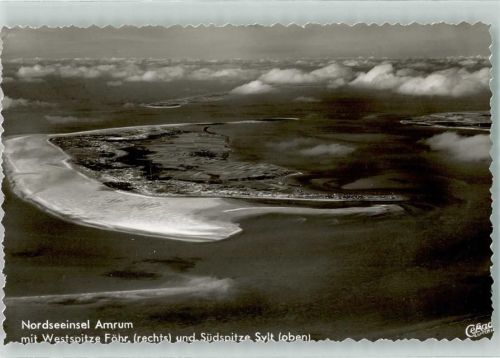 Amrum - Fliegeraufnahme mit Westspitze Föhr u. Südspitze Sylt
