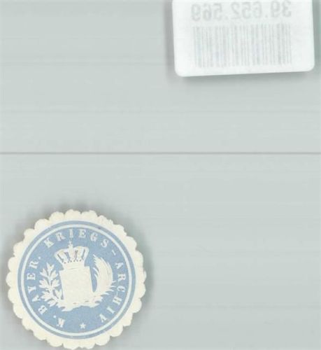 K. Bayer. Kriegs-Archiv Polizei Siegelmarke