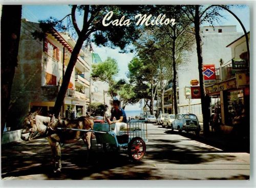 Mallorca Eselkarren Auto Oldtmer Handlung Cala Millor