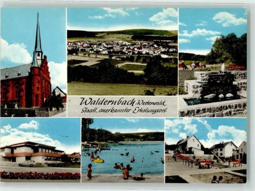 Waldernbach Kirche Brunnen Auto Blumen Kinderspielplatz Seeweiher Bademode Westerwaldhalle
