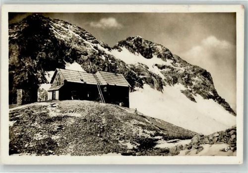 Triglavhaus Kredaricahütte 1930 Foto AK Triglav Gasthaus Hütte