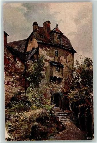 Braubach Kriegerheim auf der Marksburg sign. Prof. H.R. Schulze