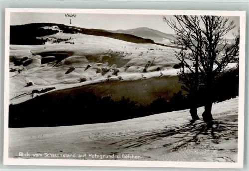 Belchen Winter Blick vom Schauinsland auf Hofsgrund