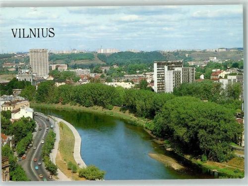 Wilna Neris River City Hochhaus Straße Auto
