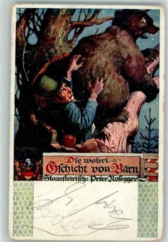 1914 Die wahri Gschicht von Bärn Verlag des Vereines Südmark Rosegger-Karte Nr. 137 Feldpost WK I Schwarzach im Pungau