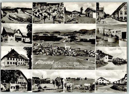 Altusried Illerschleife Gasthaus zur Post Gasthaus zum Rössle Gasthaus zur Sonne Trachtentänze Freilichtbühne Hauptstraße Käserei Ost- und Westsiedlung Parkanlage