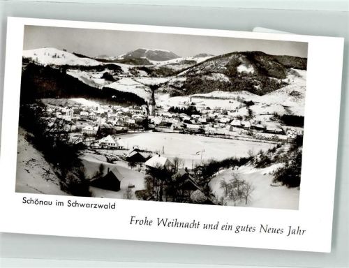 Schönau Frohe Weihnacht und ein gutes Neues Jahr Winter Schnee Kirche