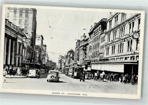 Auckland Straßenbahn Auto Oldtimer Queen Street