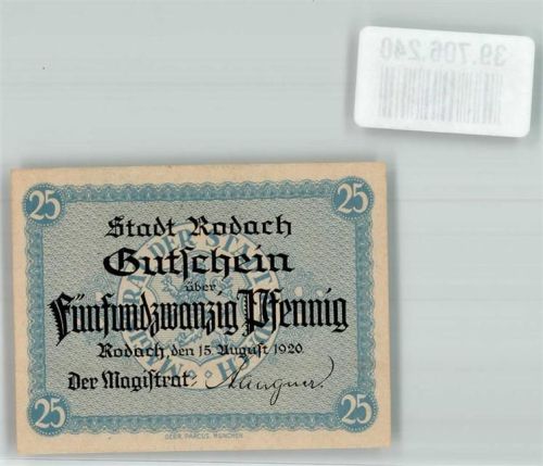 Rodach 1920 25 Pfennig