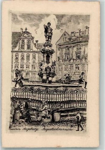 Augsburg sign. Carl Jander Augustusbrunnen