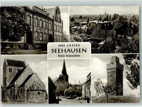Seehausen Karl-Marx-Schule St. Paulskirche Warteturm Kirche St. Laurentius Verlag Gebr. Garloff
