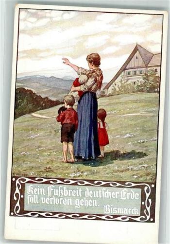 sign. Kutzer Kein Fußbreit deutscher Erde soll verloren gehen Mutter mit ihren drei Kindern Verein Heimstatt für Bodenschutz und Besiedlung Karte 2