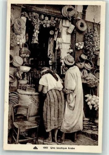Tunis 1936 Marktszene Handlung Tracht Ort lt. Stempel