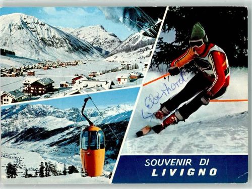 Livigno Seilbahn Skifahrer