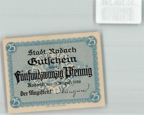 Rodach 1920 25 Pfennig