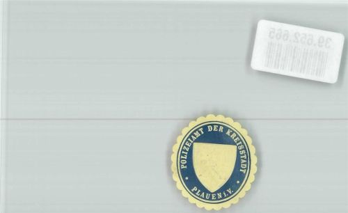 Plauen Polizeiamt der Kreisstadt Plauen i.V.