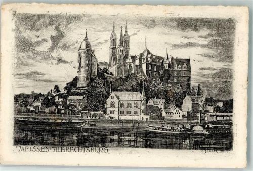 Meißen Albrechtsburg sign. Carl Jander