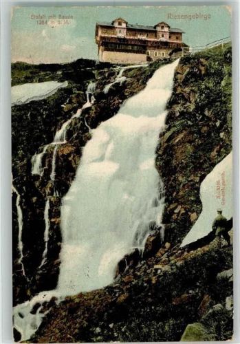 Bedrichov 1908 Hüttenstempel Elbfallbaude
