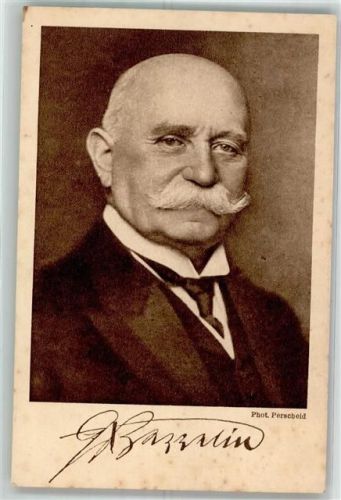 Portrait des Luftschiffpionieres mit Unterschrift Fotograf Perscheid