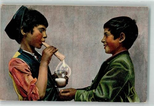 Neapolitanische Trachten Kinder Seifenblasen NB Nr.2818