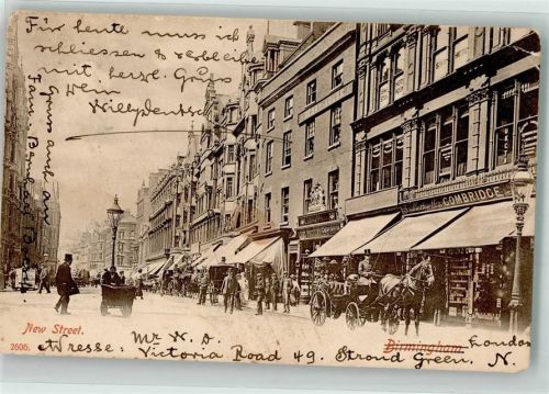 Birmingham 1907 New Street Handlung Kutsche