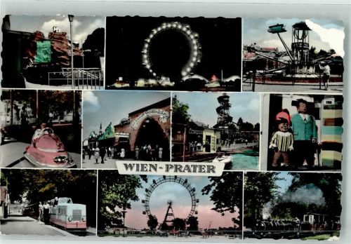 Wien 1961 Prater Riesenrad Eisenbahn
