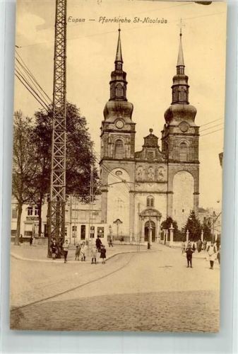 Eupen 1927 Kirche St. Niclolaus
