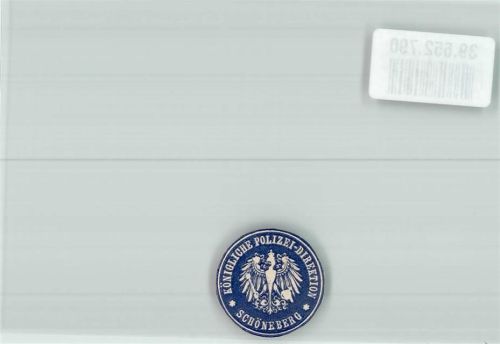 Schöneberg Königliche Polizei-Direktion Schöneberg