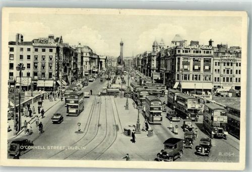 Dublin 1949 Omnibus Auto Denkmal O´Connell Street
