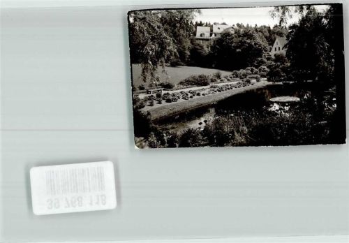 Olpe Parkanlage mit Teich Foto Original aus Archiv eines Ansichtskartenverlags Ort handschriftlich