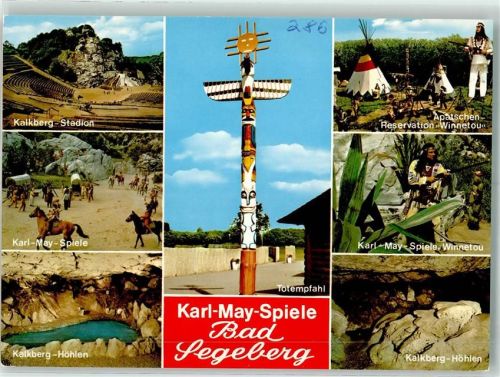 Bad Segeberg Szene aus den Karl-May-Spielen mit Indianern auf der Freilichtbühne am Kalkberg