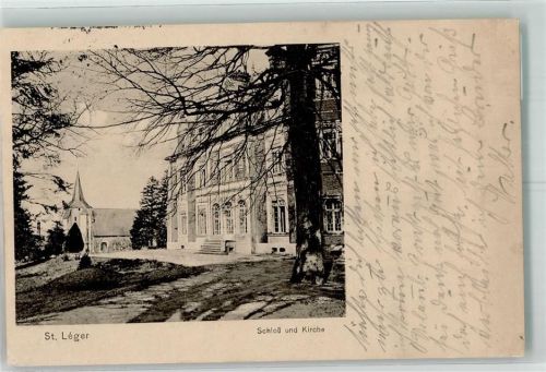 Saint-Leger-de-Rotes Schloss Kirche Feldpost WK I 111. Inf.Div. Kgl. Preuss.Stab