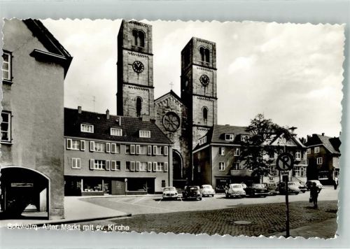 Schwelm Alter Markt mit Ev. Kirche Oldtimer