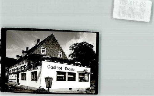 Oberkirchen Gasthof Droste Gasthaus Ort handschriftlich Foto Original aus Archiv eines Ansichtskartenverlags