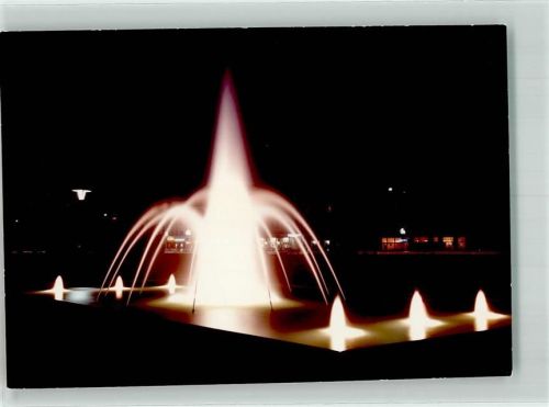 Andernach Foto Original aus Archiv eines Ansichtskartenverlags Rheinanlagen Springbrunnen bei Nacht Ort handschriftlich