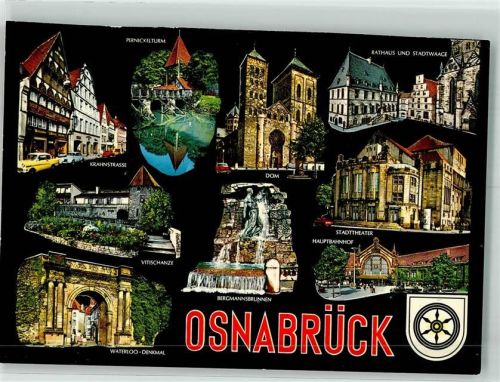 Osnabrück Krahnstraße Dom Rathaus Stadtwaage Waterloo Denkmal Hauptbahnhof