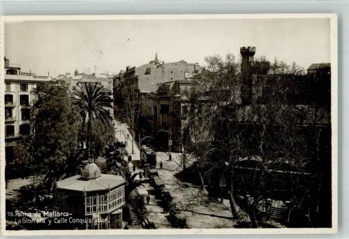 Palma 1930 Straßenbahn Auto Oldtimer Calle Conquistador