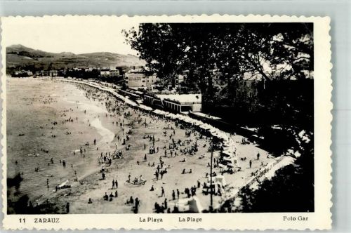 Zarauz Schwimmbad Strand Foto AK