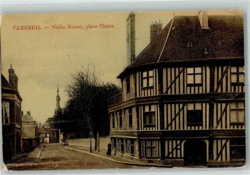 Verneuil-sur-Avre 1910 Place Thiers Ort lt. Stempel